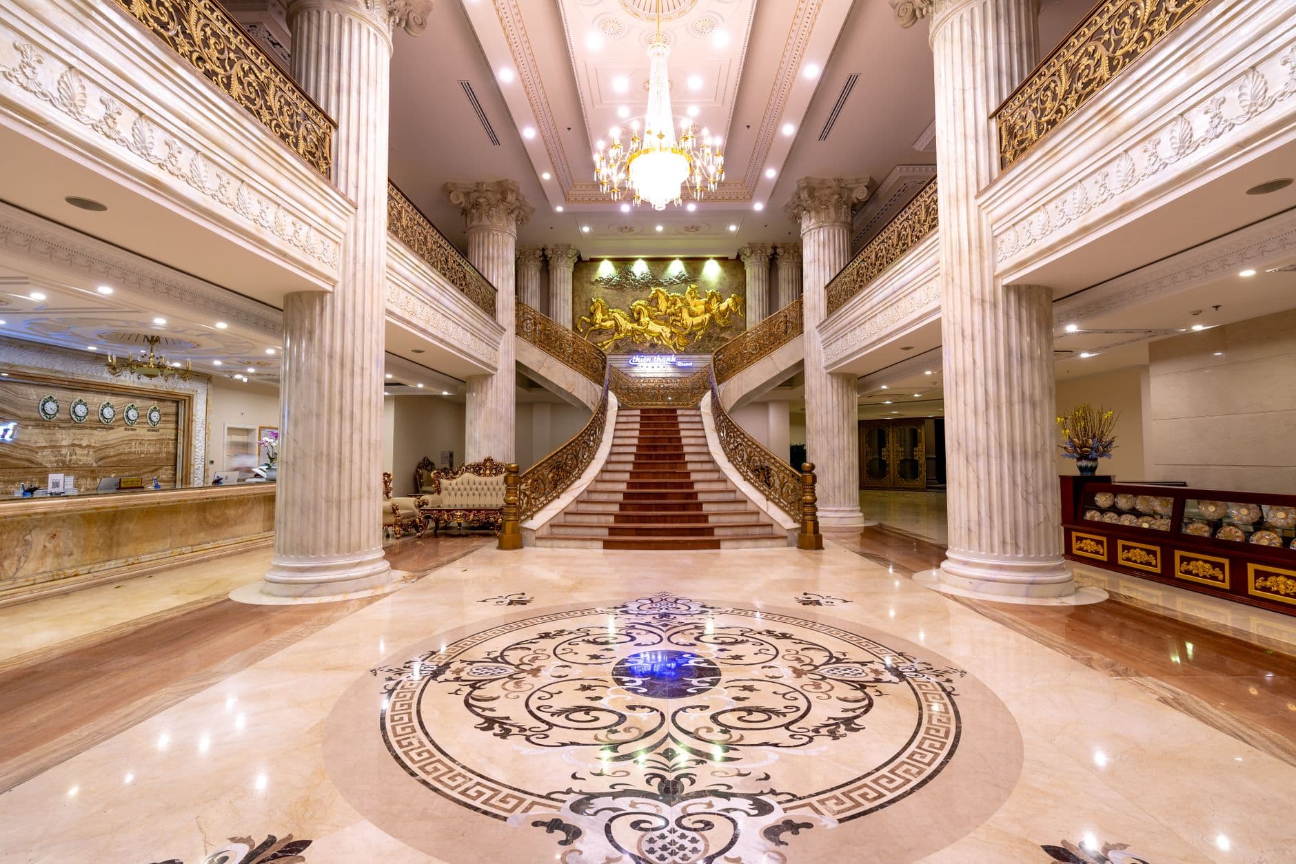 A hotel lobby