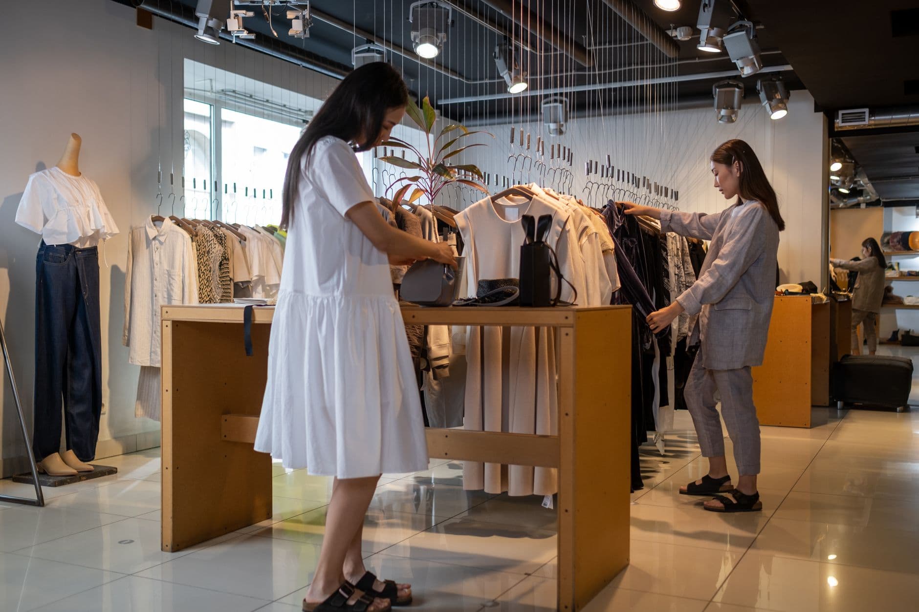The interior of a retail store